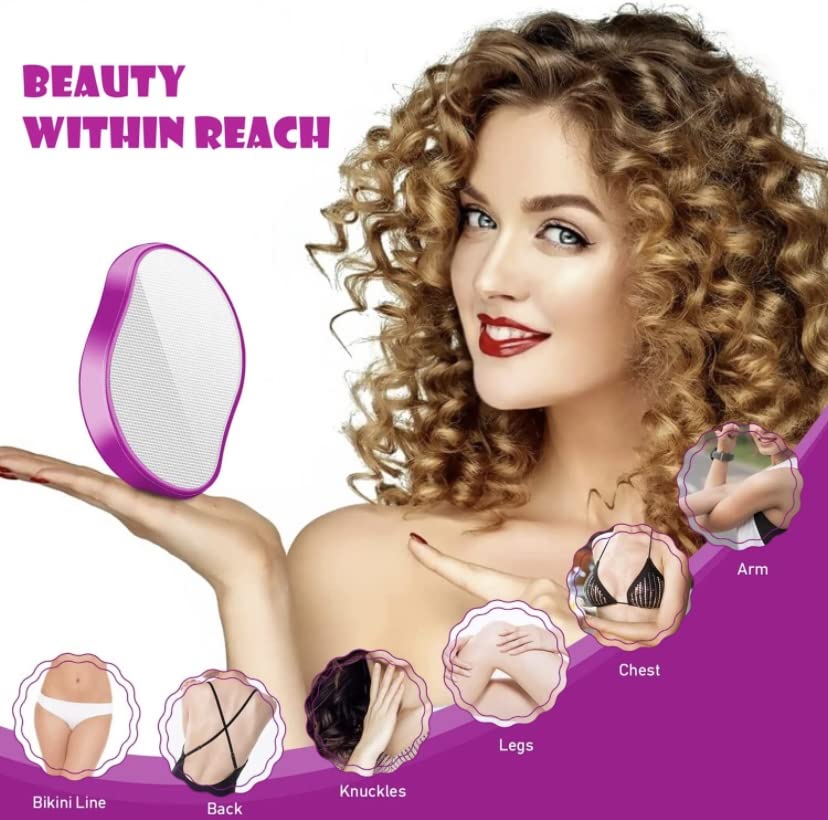 Amazon | 再利用可能なクリスタルヘアリムーバー、男性と女性のための